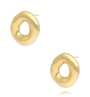 Kolczyki okrągłe złote KRG1074