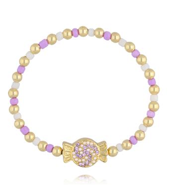 Bransoletka dla dziewczynki kolorowa z zawieszką BSS0294