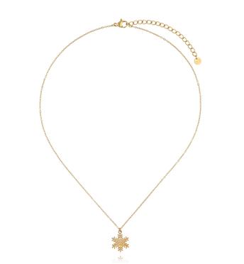 Naszyjnik ze śnieżynką złoty NSY0709