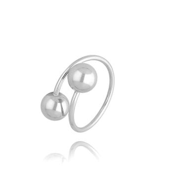 Pierścionek z kulkami srebrny Balls PSA0980