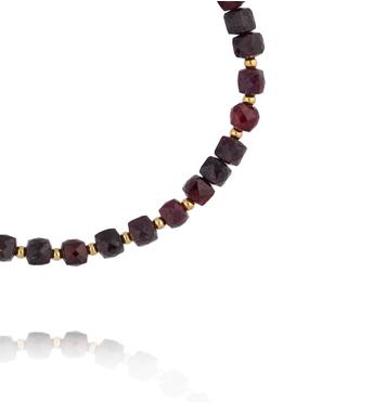 Bransoletka z fasetowanymi granatami BPA0759
