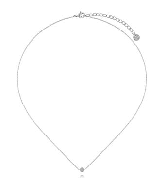 Naszyjnik z małą okrągłą zawieszką srebrny NSA1488