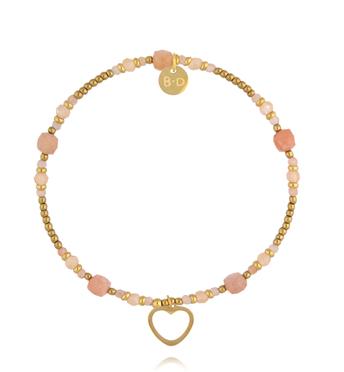 Bransoletka z kamieniami słonecznym i sercem BTW3490