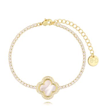 Bransoletka złota z koniczynką Gold Clover BSS0183