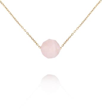 Naszyjnik z kwarcem różowym NLB0352