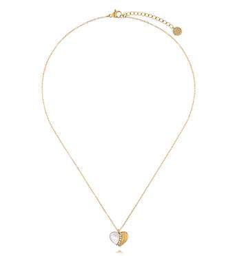 Naszyjnik z sercem z masy perłowej NSY0838