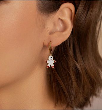 Kolczyki złote emaliowane z ciasteczkiem All I Want KSA1450