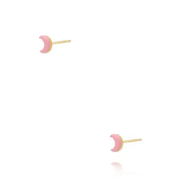 Kolczyki księżyce różowe KSY0485
