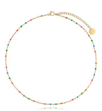 Naszyjnik z kolorową emalią Summer Time NSC0298