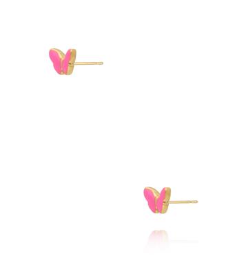 Kolczyki motylki fuksjowe KSY0492