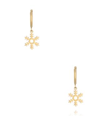 Kolczyki koła ze śnieżynkami KSY0306