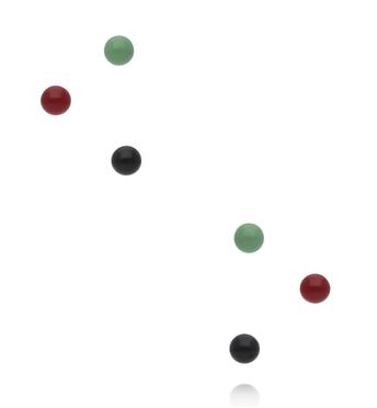 Zestaw kolczyków kuleczek w klasycznych i naturalnych kolorach KMB0055