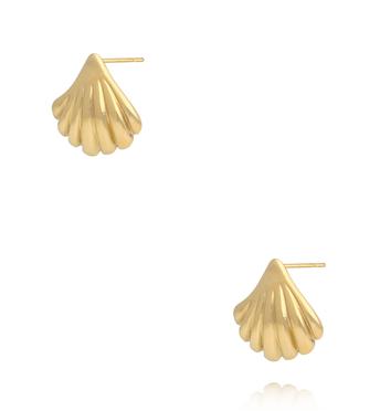 Kolczyki z muszlami złote KSY0515