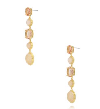 Kolczyki w odcieniach moreli i szampana KSS2124