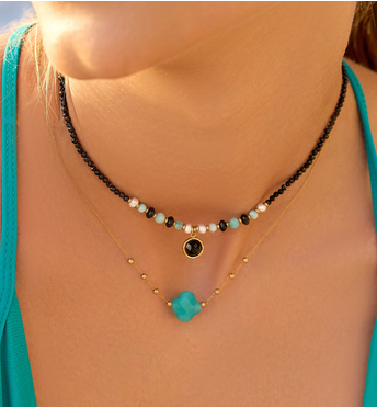 Naszyjnik z koniczynką z jadeitu Creation NPA1218