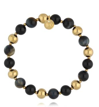 Bransoletka z agatami i tygrysim okiem BPA0604