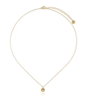 Naszyjnik z okrągłym dyskiem złoty NSA1491