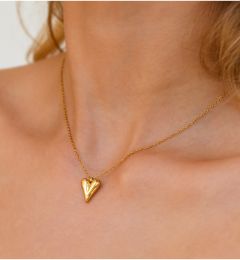 Naszyjnik z sercem złoty NSA1475