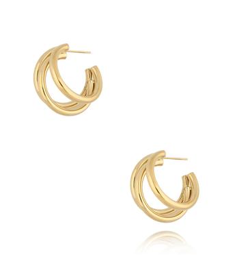 Kolczyki koła złote potrójne Roxie KSA1249