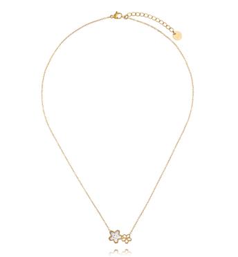 Naszyjnik z kwiatkami złoty NSY0884