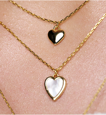 Naszyjnik z serduszkiem złoty NCA0081