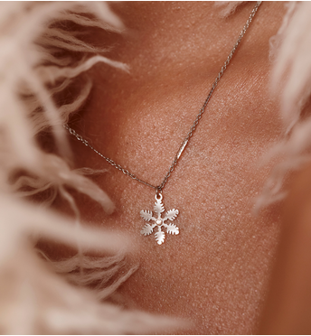 Naszyjnik ze śnieżynką srebrny NSY0711