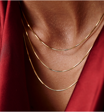 Naszyjnik potrójny typu snake chain NSY0625