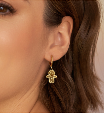 Kolczyki złote z ciasteczkiem All I Want  KSA1449