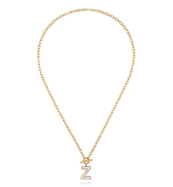 Naszyjnik z literą Z i zapięciem toggle NSY0870