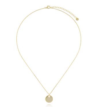 Naszyjnik z okrągłym medalionem i masą perłową NCA0087