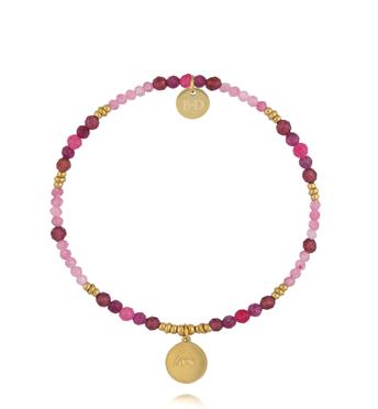 Bransoletka z naturalnych kamieni z medalionem „Love” BTW3663