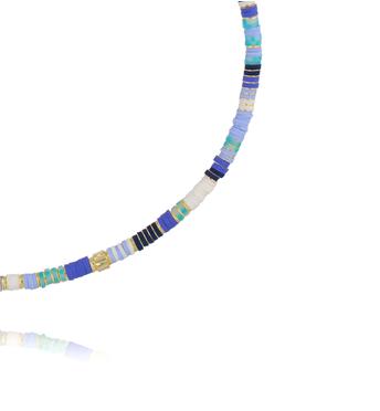 Naszyjnik w odcieniach błękitu i granatu NSC0641