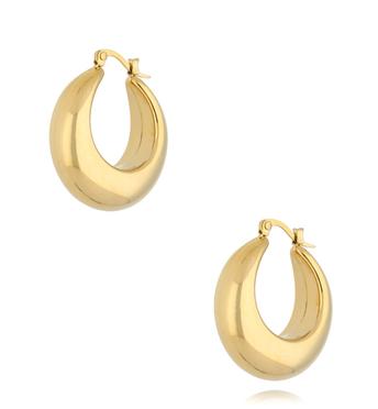 Kolczyki złote dmuchane okrągłe Soufflé KSA1076