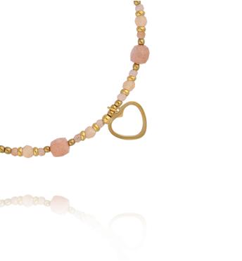 Bransoletka z kamieniami słonecznym i sercem BTW3490