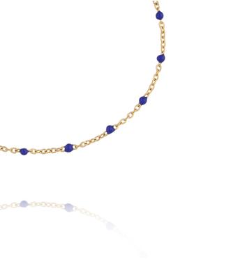 Bransoletka pozłacana Color Drops – Cobalt Blue BSY0776