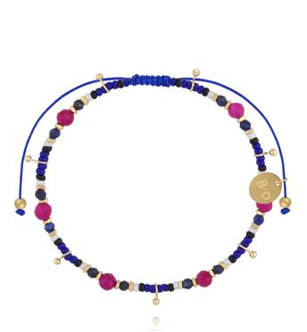 Bransoletka niebiesko fuksjowa BMT0250