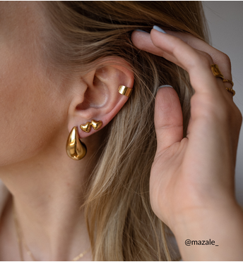 Kolczyki złote krople średnie Kyile KSA1436