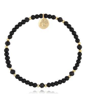 Bransoletka czarna z turmalinami BTW3146