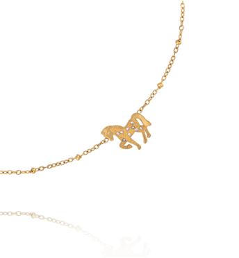 Naszyjnik z zawieszką konika i cyrkoniami NSY0812