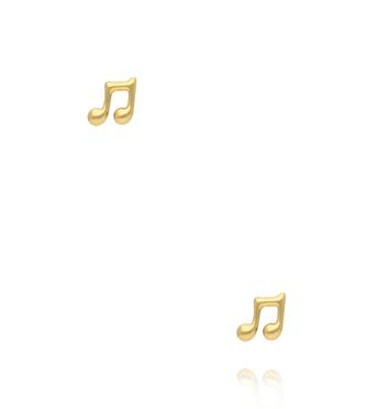 Kolczyki w kształcie nutki – złocone, minimalistyczne KSY0542