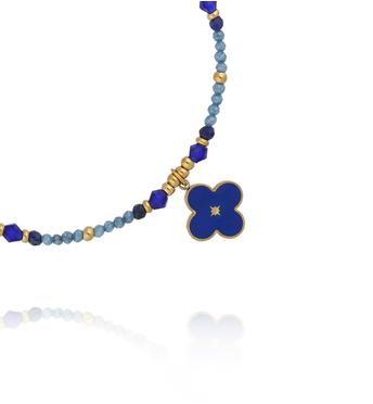 Bransoletka z lapisami i koniczynką BTW3666