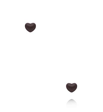 Zestaw kolczyków serca w naturalnych odcieniach KMB0048