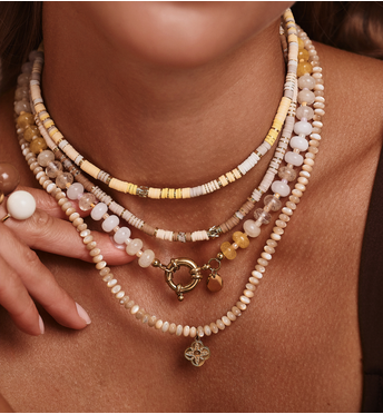 Naszyjnik w odcieniach żółci NSC0639