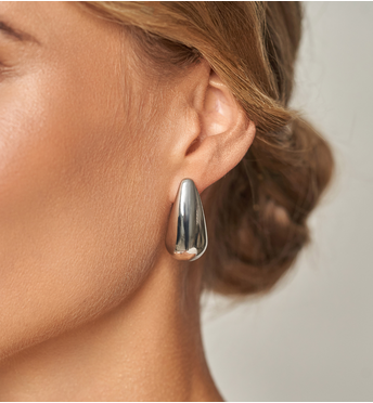 Kolczyki srebrne krople duże Kyile KSA1453