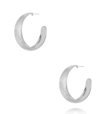 Kolczyki koła o satynowej fakturze srebrne KSY0646