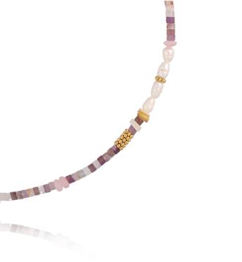 Naszyjnik z kamieniami w odcieniach fioletu NSC0651