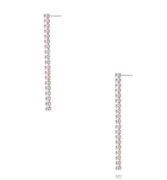 Kolczyki długie srebrne tennis z cyrkoniami KSS2136