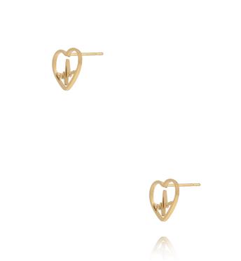 Kolczyki serca z linią życia KSY0626