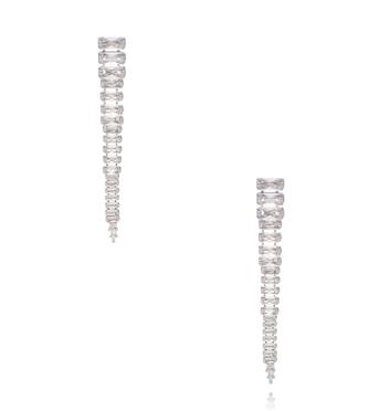 Kolczyki z kryształami o stopniowanej wielkości srebrne KSS2158