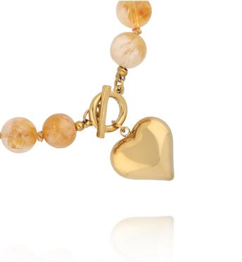 Bransoletka z cytrynami i złotym sercem BPA0617